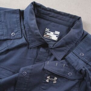 Under Armour Allseasongear Tactical Loose Fit Men Shirt L Blue Performance Work